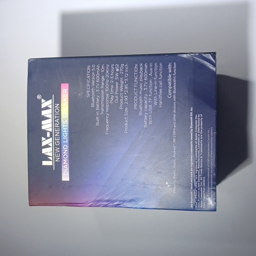 Lax-Max Bluetooth Speaker NWT - Picture 5 of 14